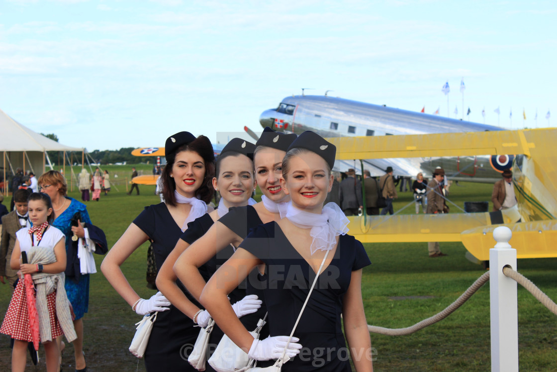 "Air Stewardess Line-up" by Ben Lovegrove - £10.00 "Air Stewardess Line-up" stock image