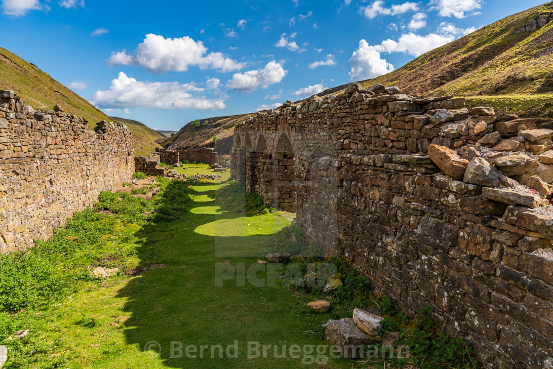 "Blakethwaite Smelt Mill, North Yorkshire, England" stock image