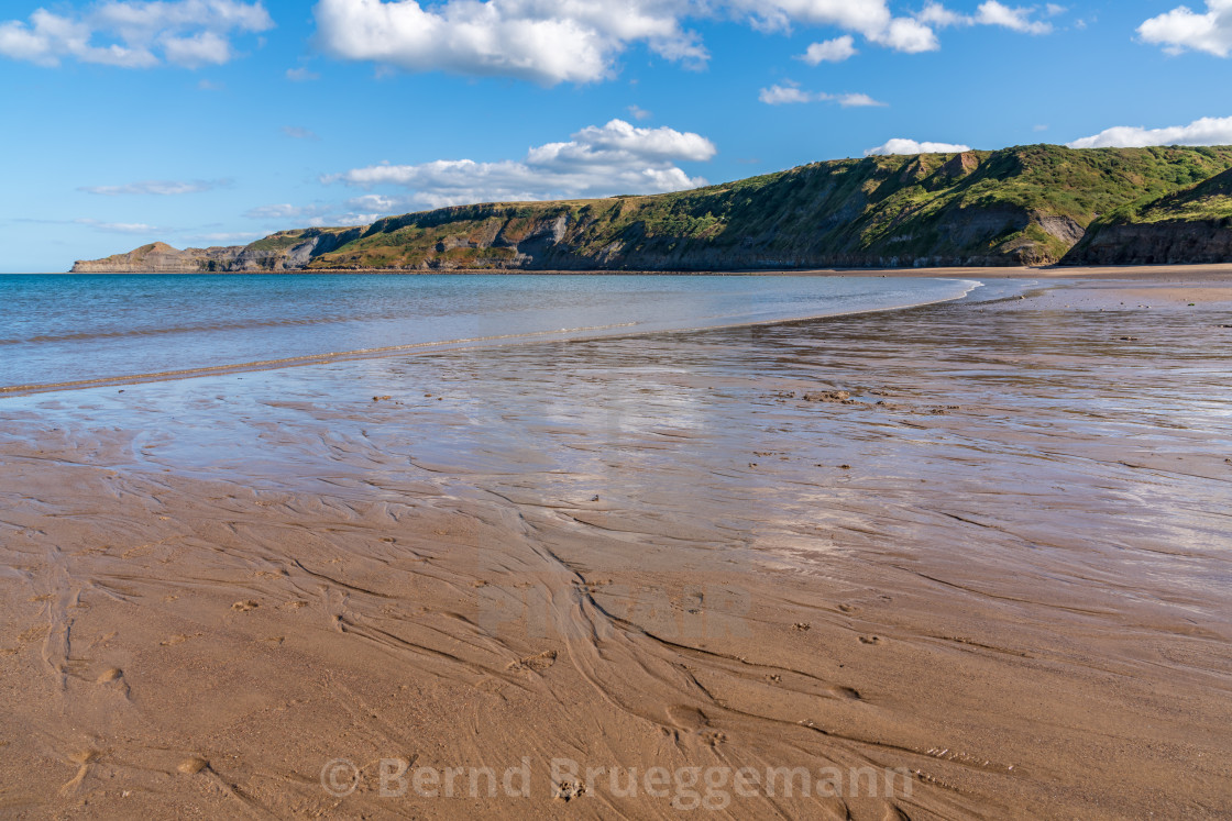 "North Sea Coast in Runswick Bay, England, UK" stock image