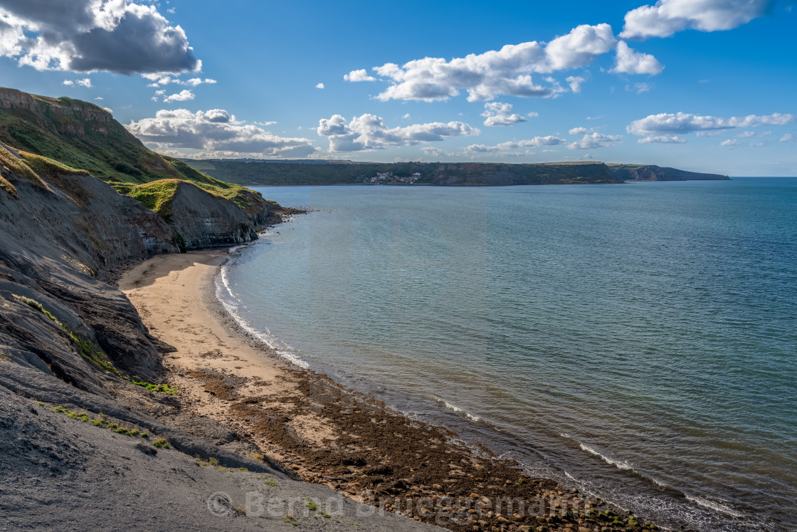 "North Sea Coast in Kettleness, England, UK" stock image