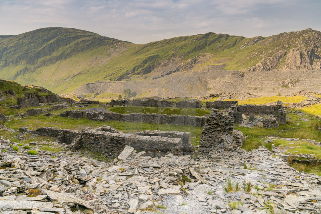 "Wrysgan Slate Mine, Gwynedd, Wales, UK" stock image