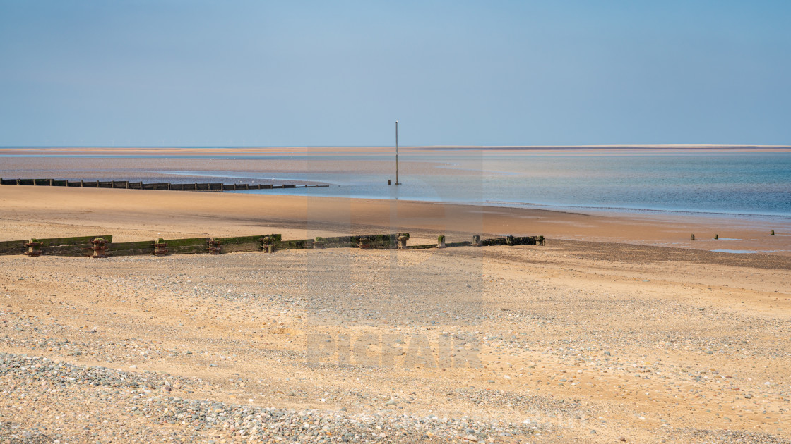 "The Marine Beach in Fleetwood, Lancashire, England" stock image