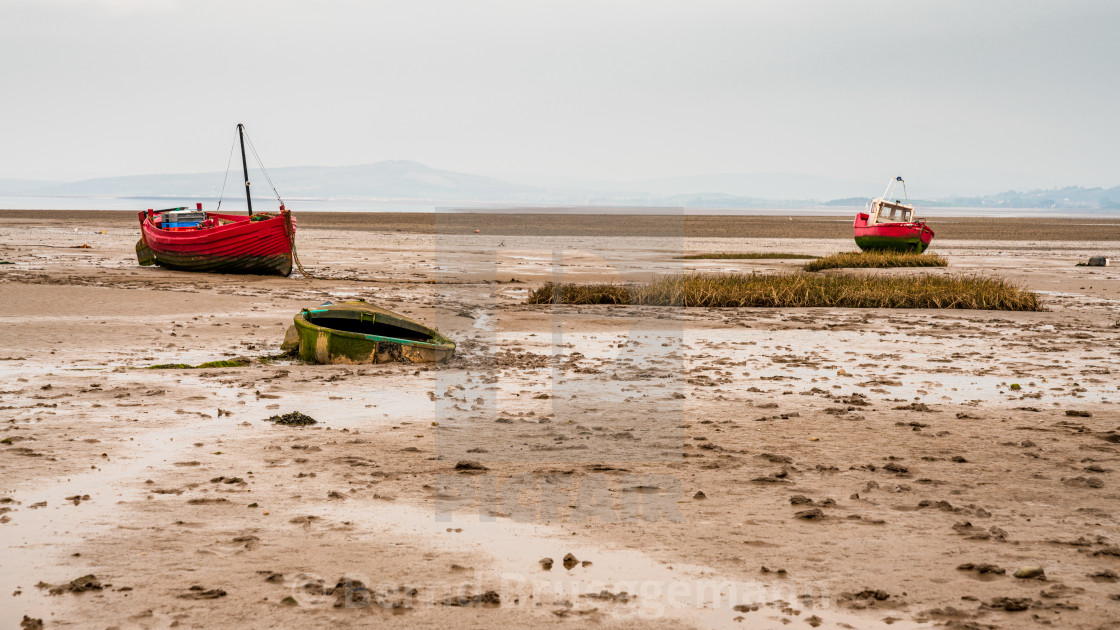 "Low tide in Morecambe, Lancashire, England" stock image