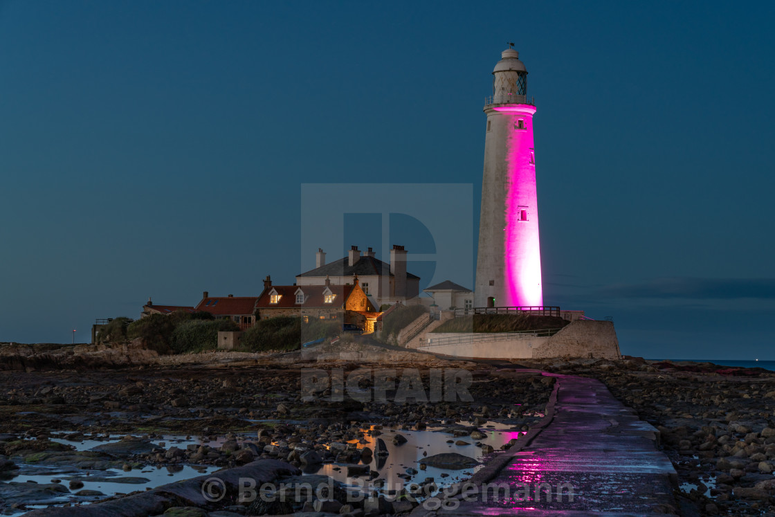 "St. Mary's Lighthouse, Tyne And Wear, England, UK" stock image