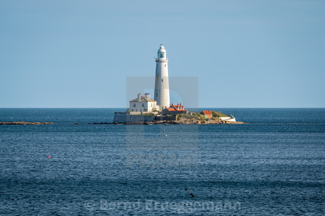 "North Sea coast in Seaton Sluice, England, UK" stock image