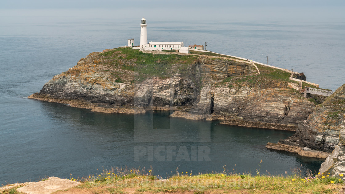 "South Stack Lighthouse, near Holyhead, Wales, UK" stock image