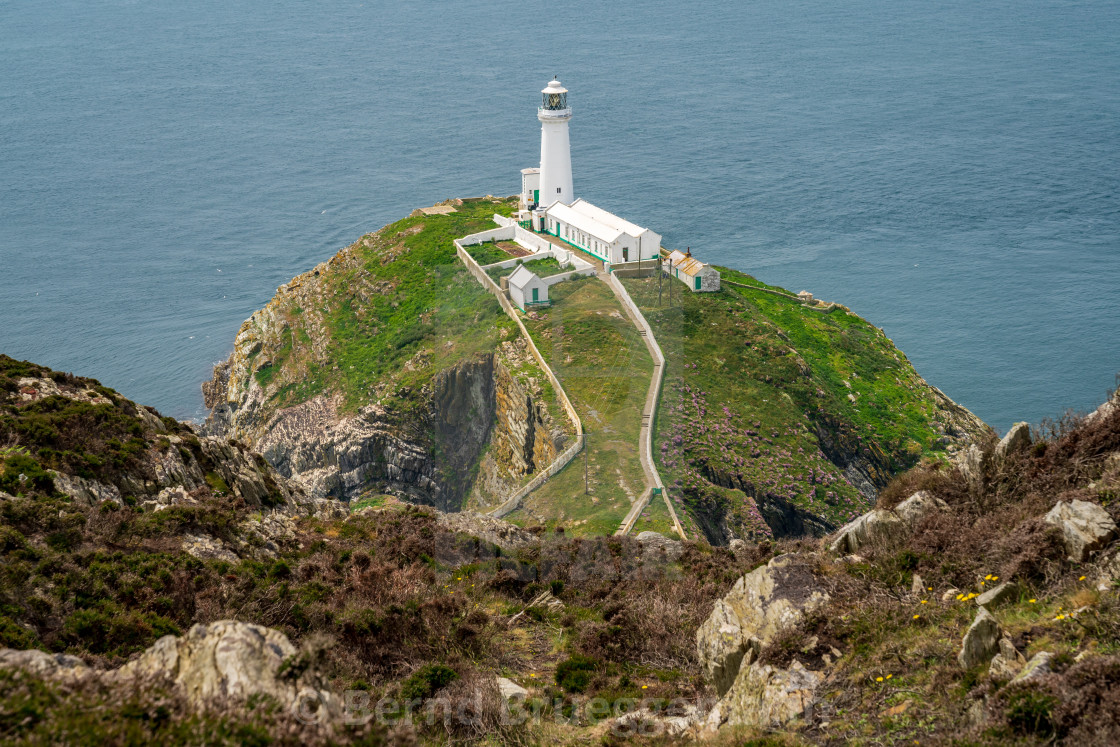 "South Stack Lighthouse, near Holyhead, Anglesey, Gwynedd, Wales, UK" stock image