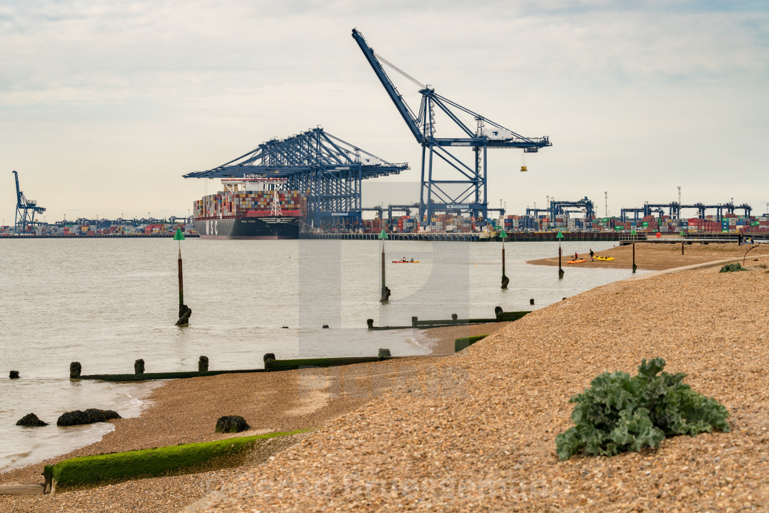 "Felixstowe Harbour, Suffolk, England, UK" stock image