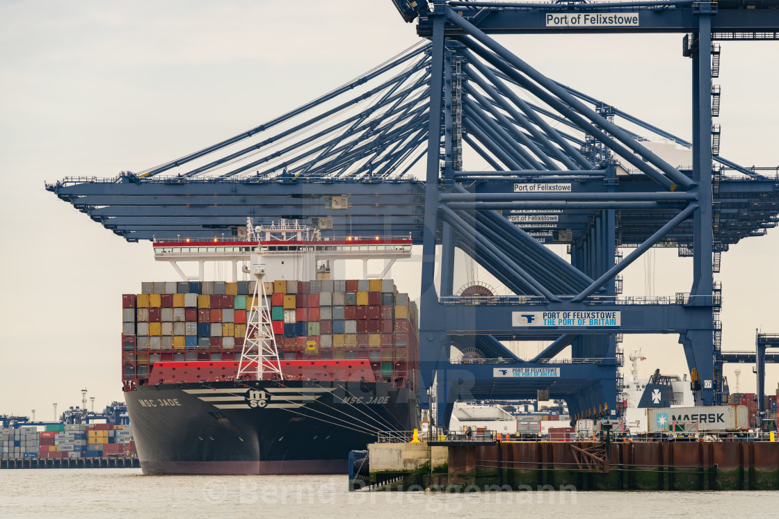 "Felixstowe Harbour, Suffolk, England, UK" stock image