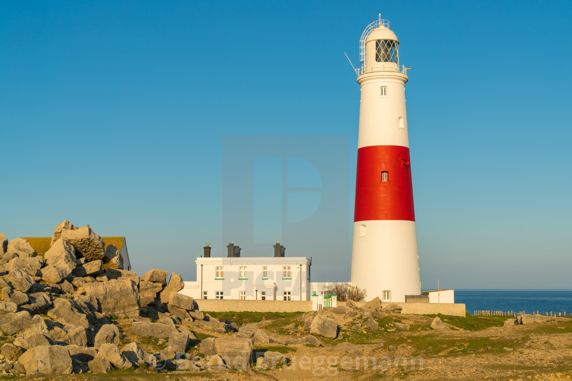 "Portland Bill Lighthouse, Jurassic Coast, Dorset, UK" stock image