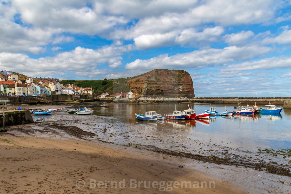 "Staithes, North Yorkshire, UK" stock image