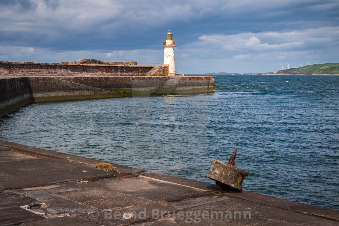 "The West Pier in Whitehaven, Cumbria, England" stock image