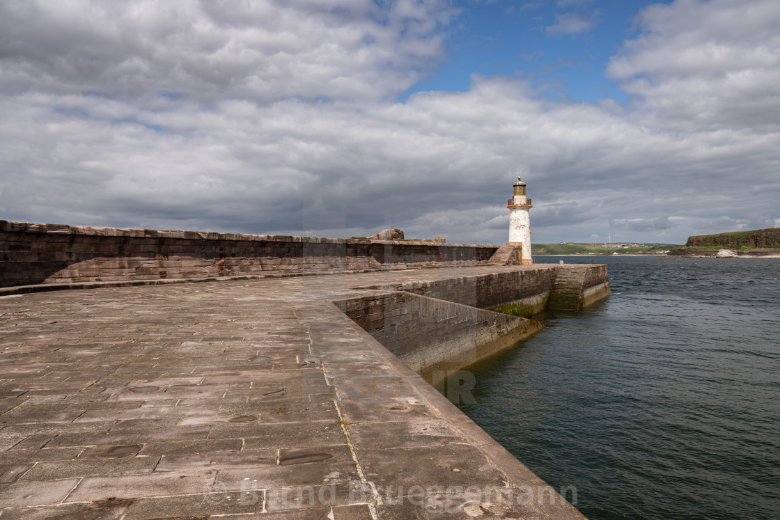 "The West Pier in Whitehaven, Cumbria, England" stock image