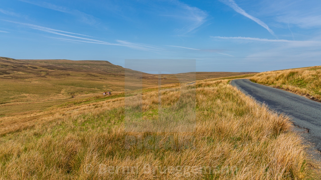 "On the B6270 road between Nateby and Birkdale, North Yorkshire, England" stock image