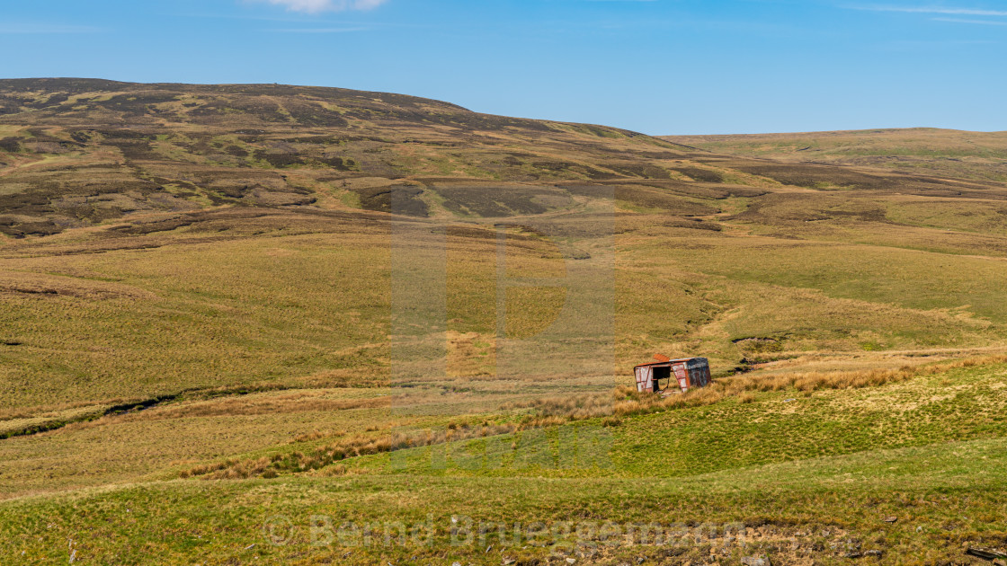 "On the B6270 road between Nateby and Birkdale, North Yorkshire, England" stock image