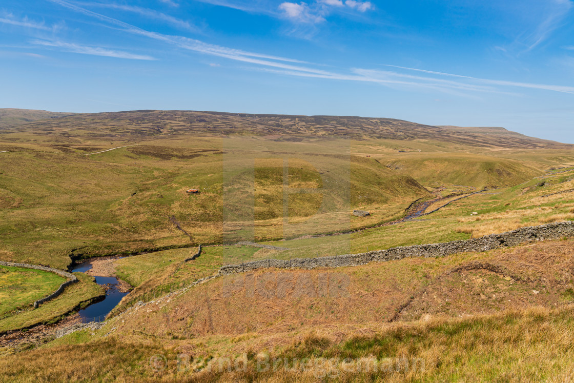 "On the B6270 road between Nateby and Birkdale, North Yorkshire, England" stock image