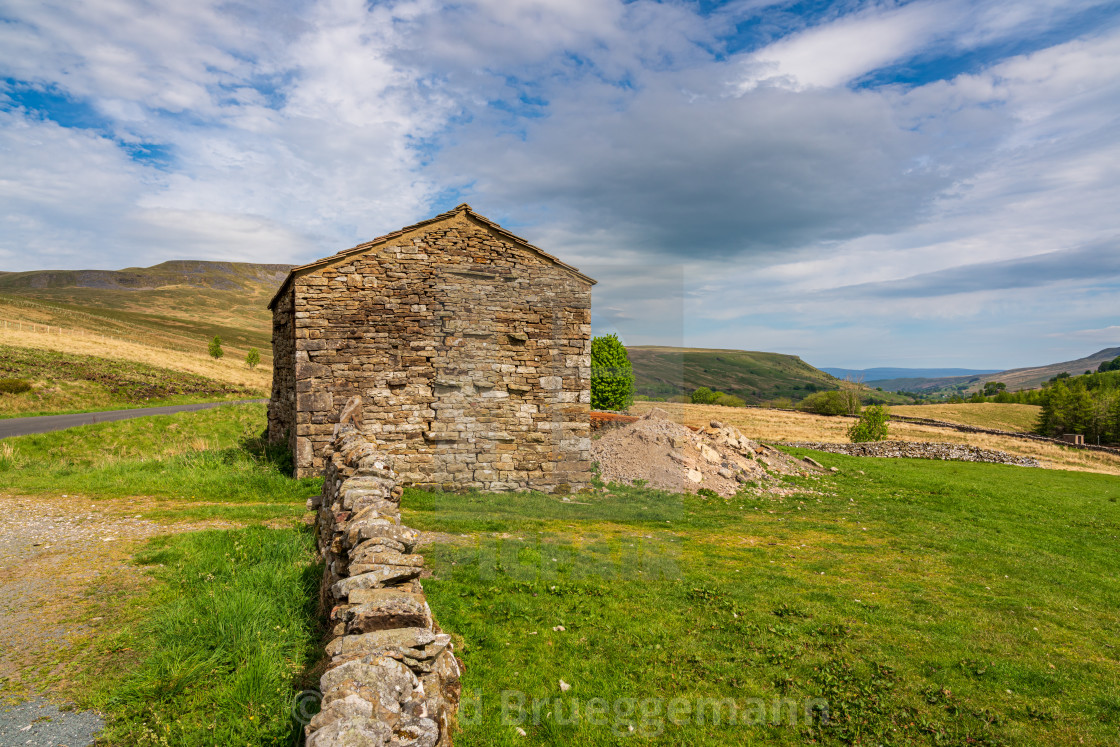 "On the B6259 road between Garsdale Head and Aisgill, Cumbria, England" stock image