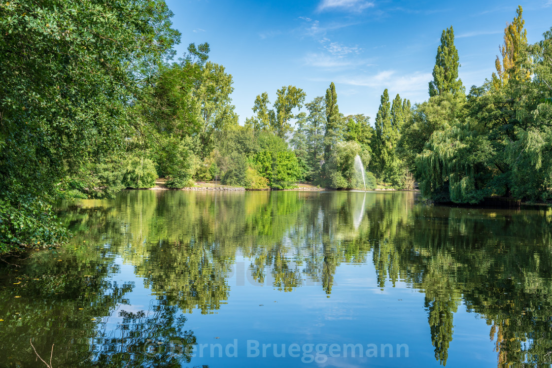 "Park in Oberhausen, North Rhine-Westfalia, Germany" stock image