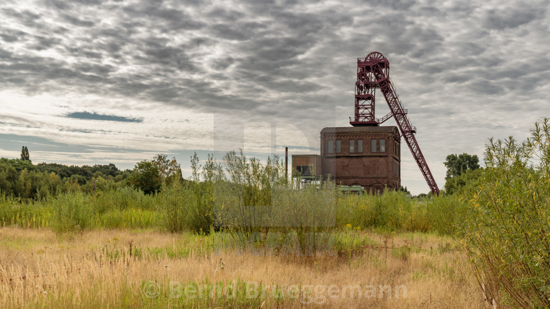 "Mining tower in Oberhausen, North Rhine-Westfalia, Germany" stock image