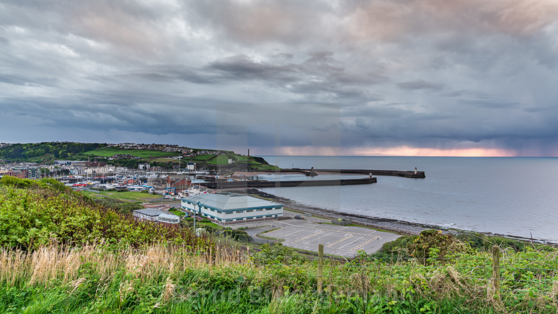 "Severe weather in Whitehaven, Cumbria, England" stock image