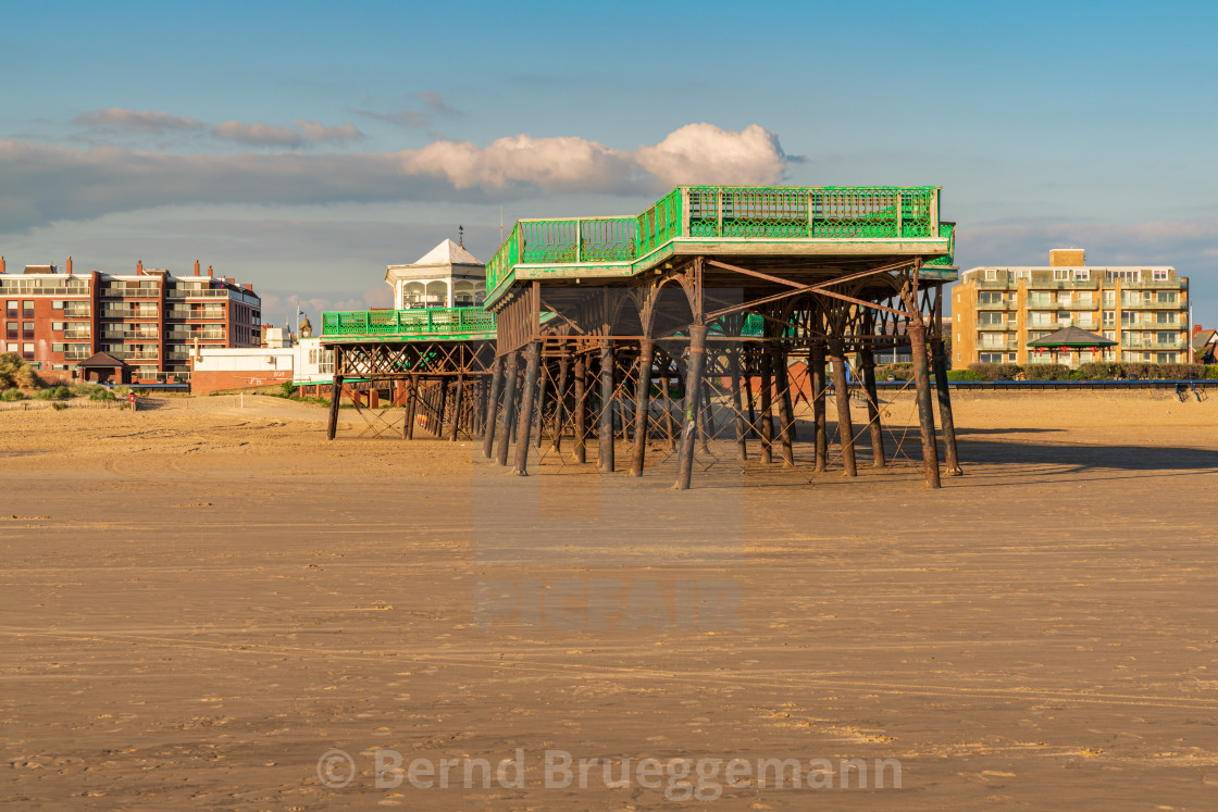 "St Anne's Pier, Lancashire, England" stock image