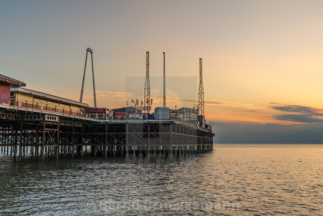 "The south pier in Blackpool, England" stock image