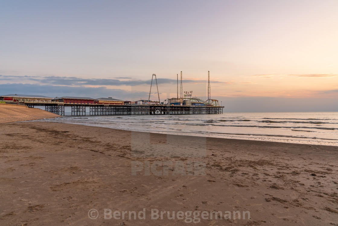 "The south pier in Blackpool, England" stock image