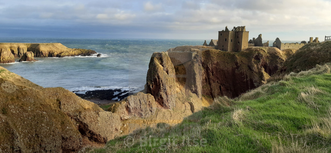 "Sunrise at Dunnottar" stock image