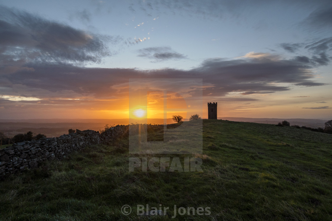 "Pontypool Folly Sunrise" stock image