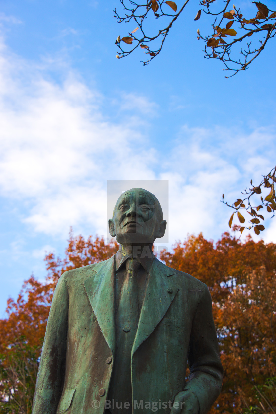 "Statue and the Sky" stock image