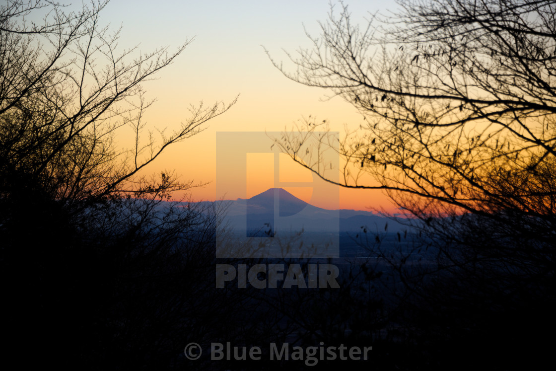 "Mt. Fuji from Far Away" stock image