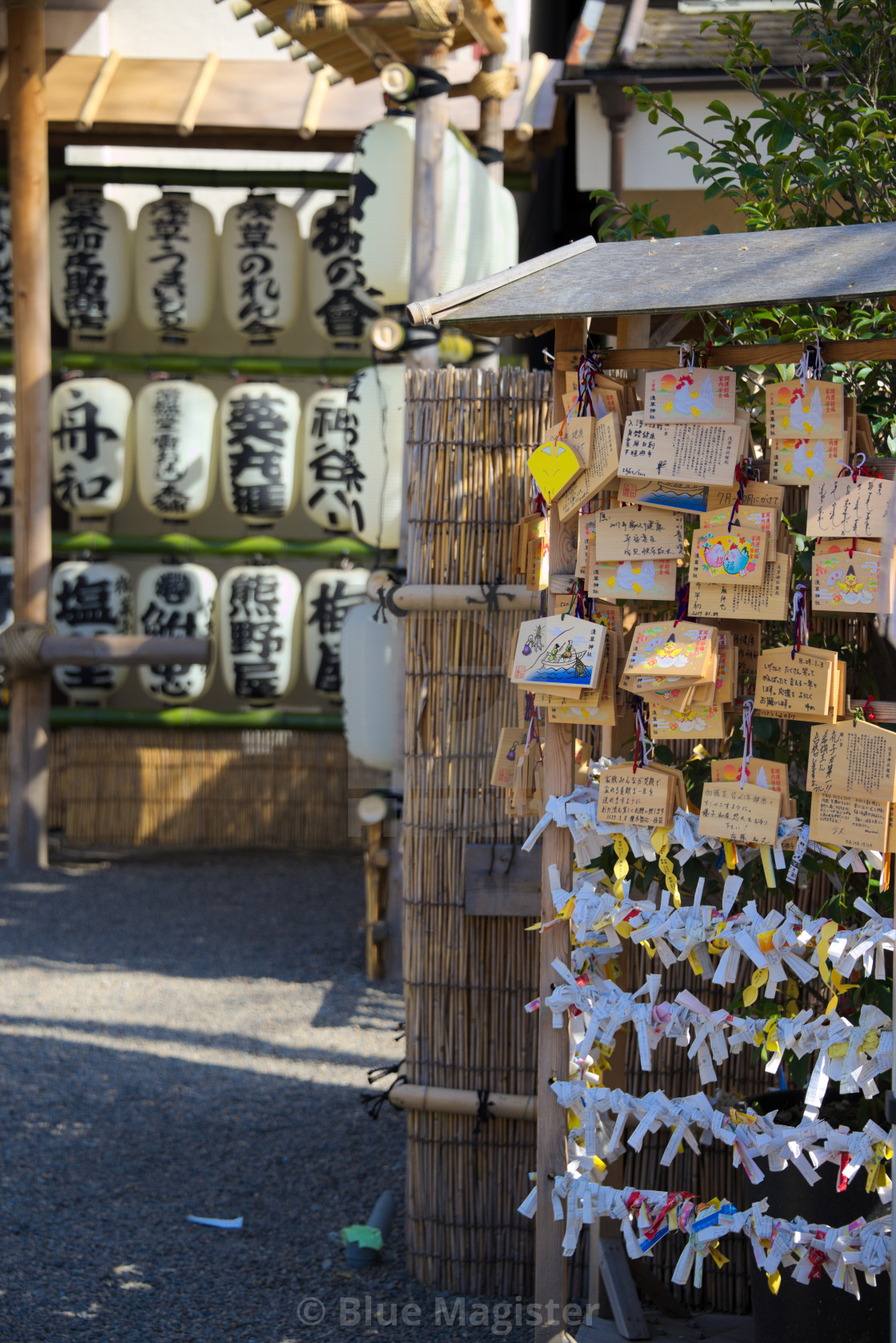 "Prayer boards at Asakusa" stock image