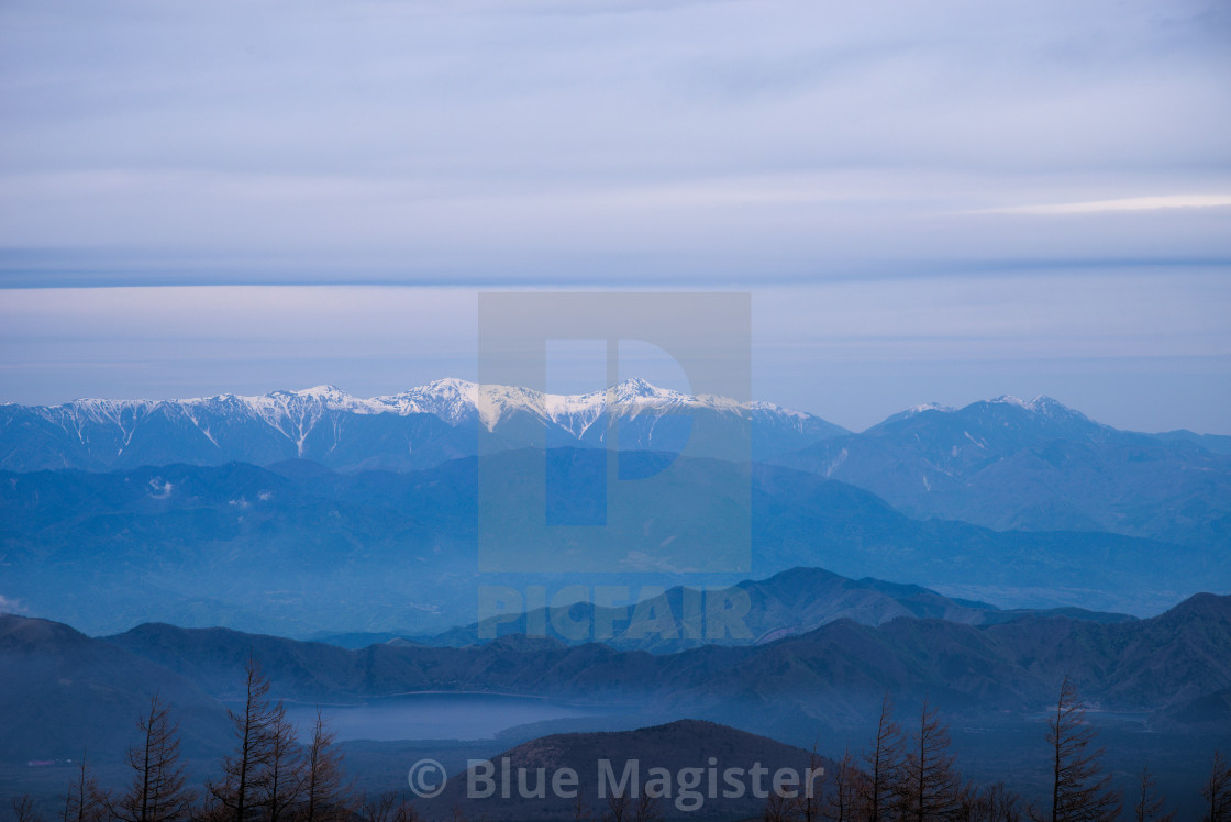 "The Color Minami Alps, Japan" by Blue Magister - £100.00 "The Color Minami Alps, Japan" stock image
