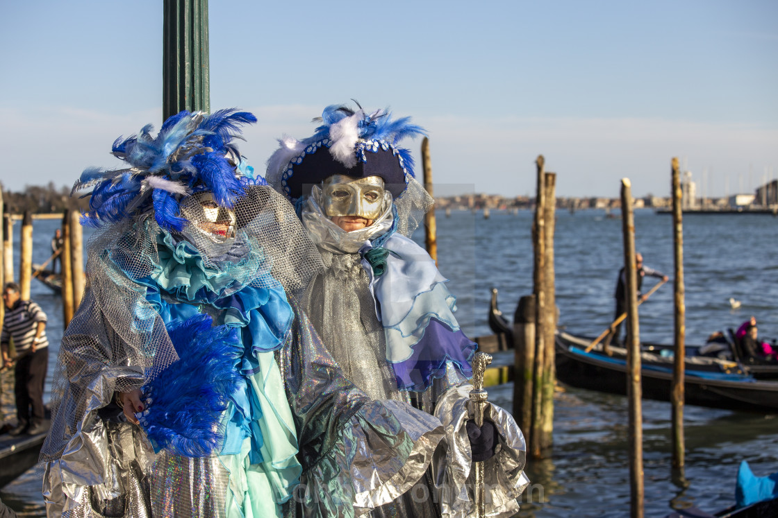 "Carnival Costumes at Carnevale, Venice" stock image