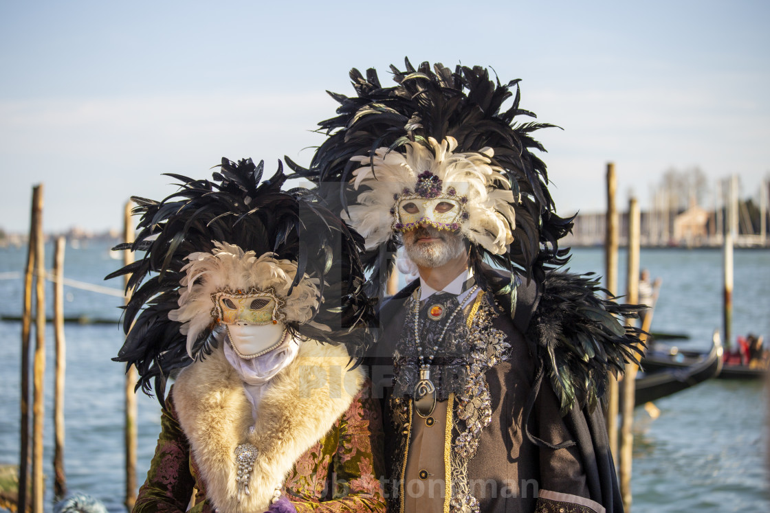 "Carnival Costumes at Carnevale, Venice" stock image