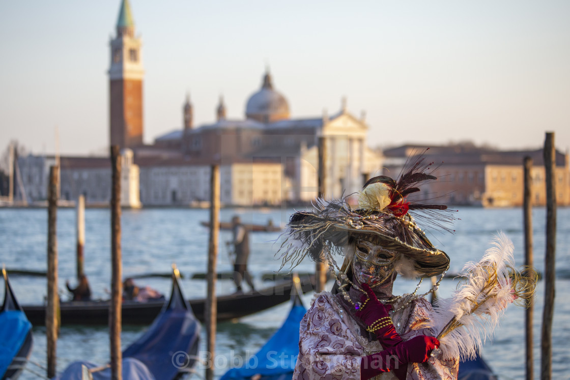 "Conical Hat at Venice Carnival" stock image