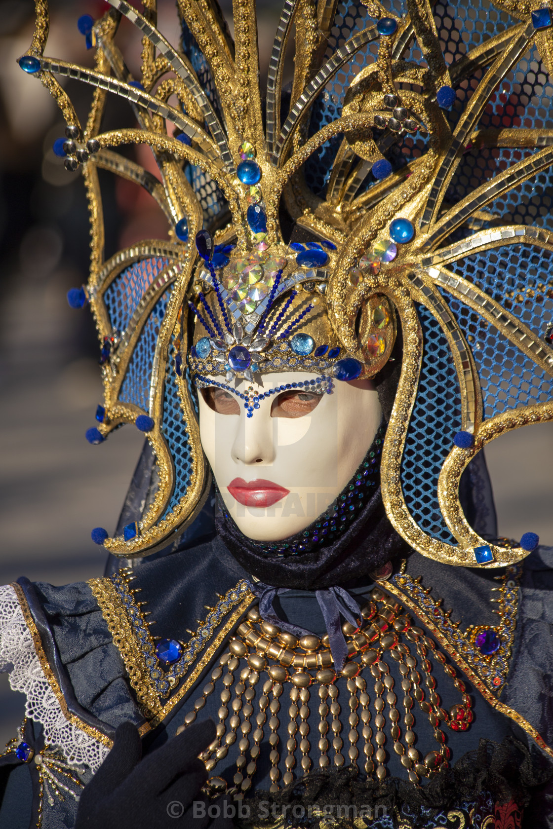 "Jewelled Dragon Mask at Venice Carnival" stock image