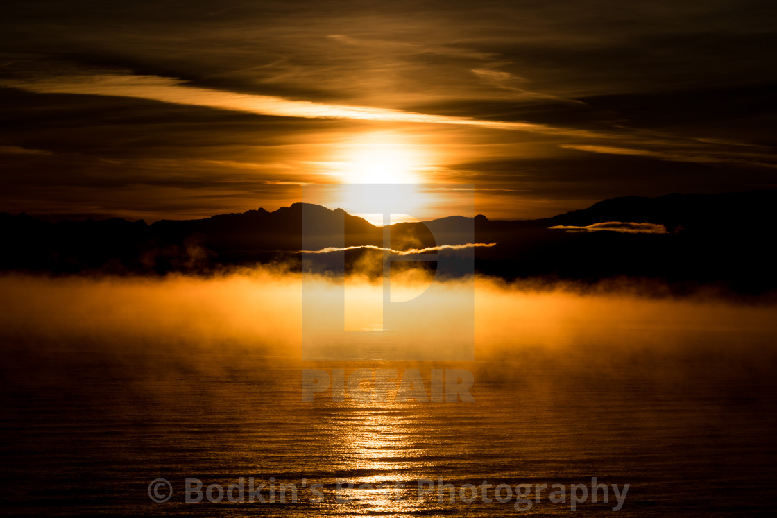 "A Golden Sunrise" stock image