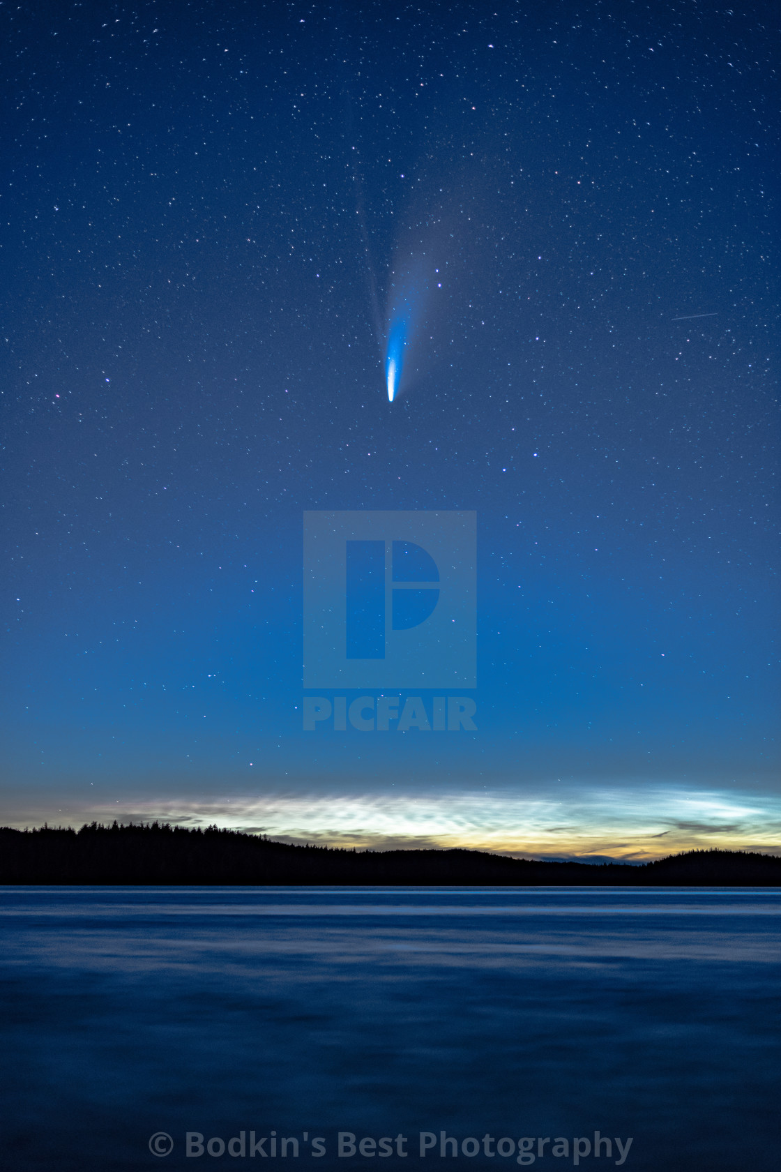 "Neowise and Noctilucent" stock image