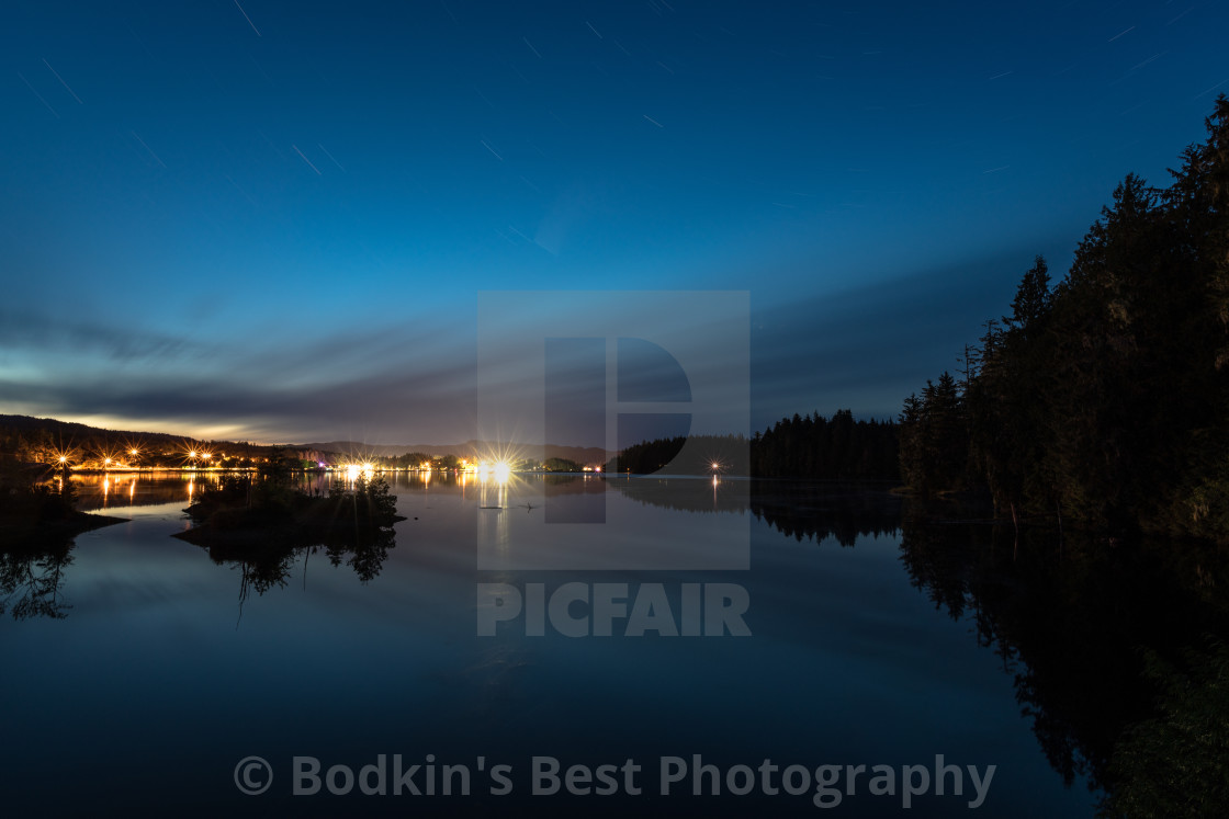 "Night At The Estuary" stock image