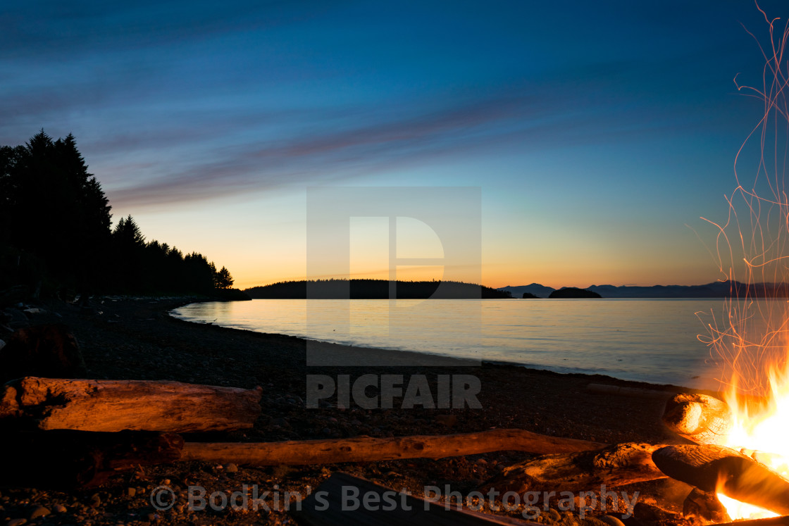 "Fire During Dusk" stock image