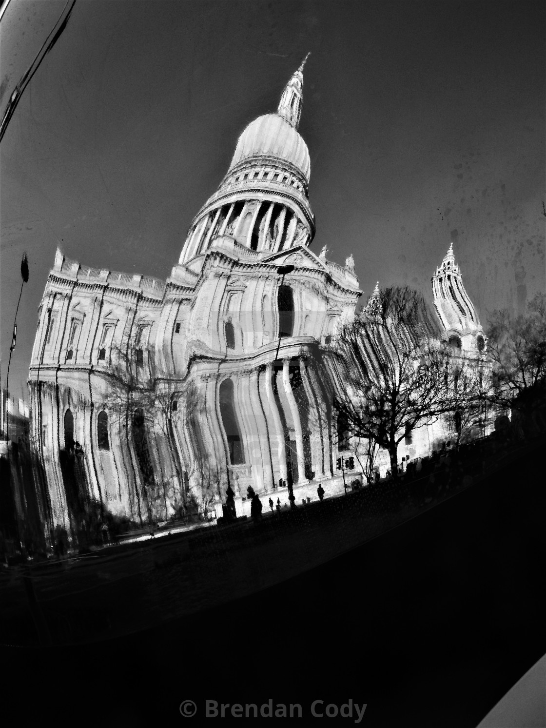 "Reflection of St Pauls Cathedral" stock image