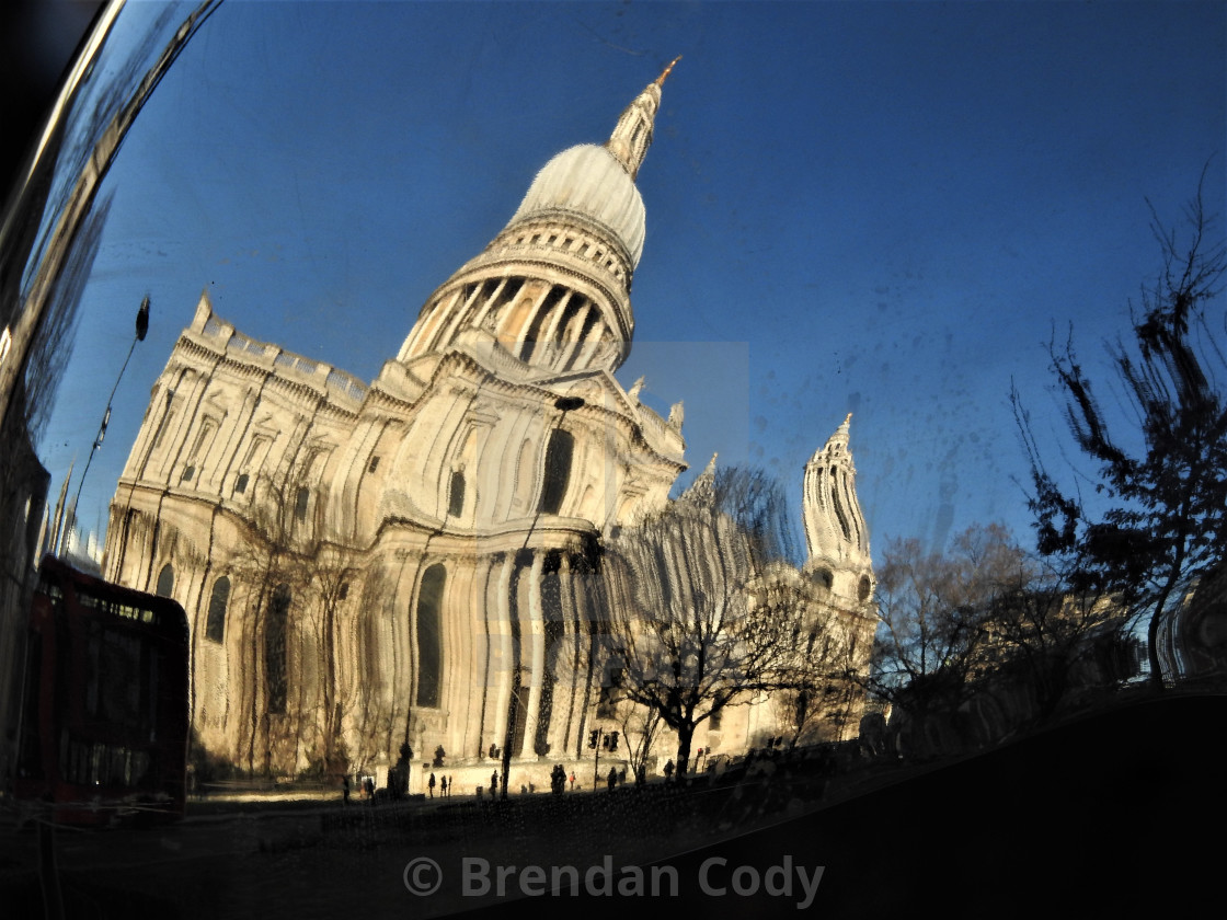 "Reflection of St Pauls Cathedral" stock image