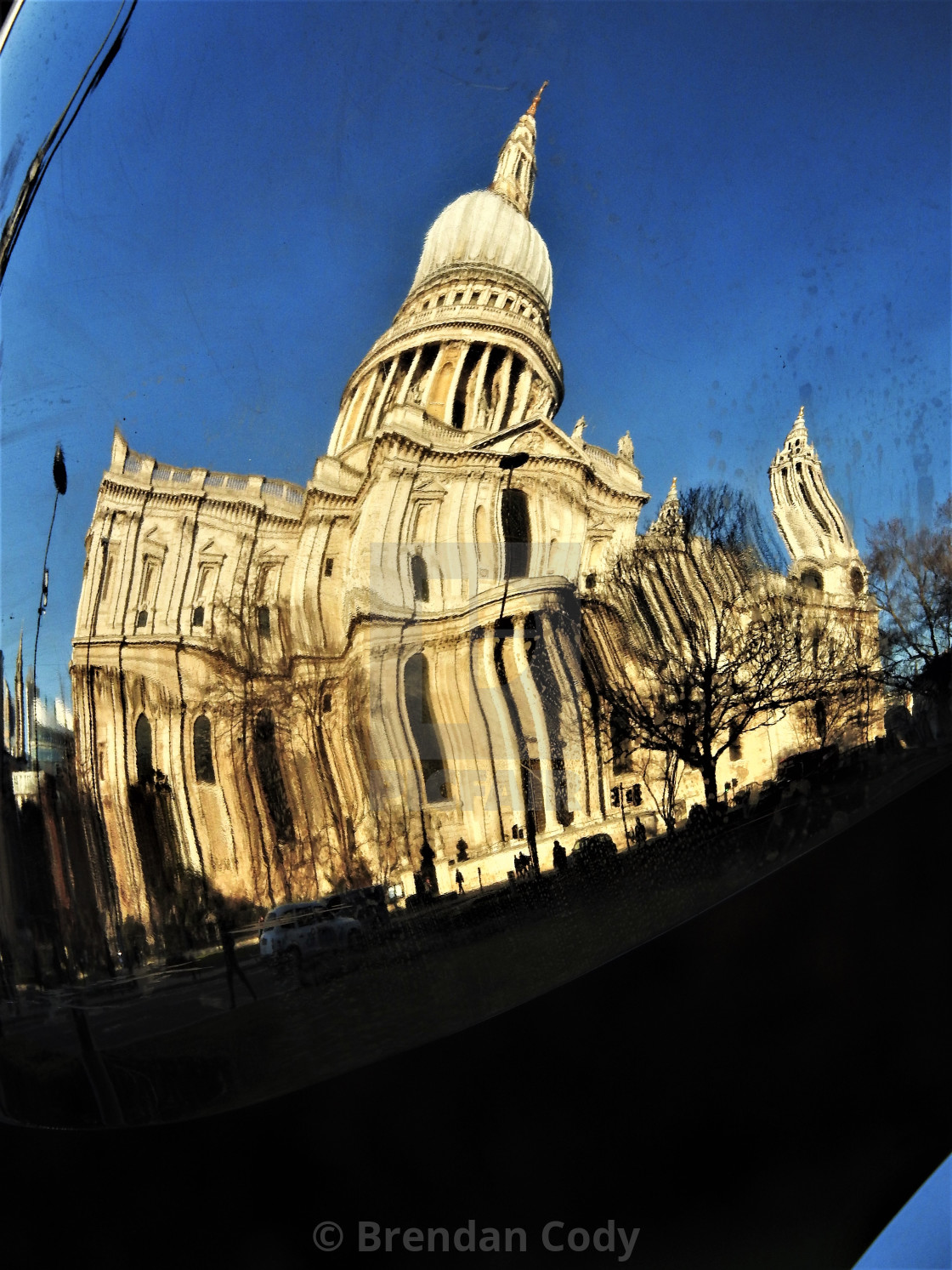 "Reflection of St Pauls Cathedral" stock image