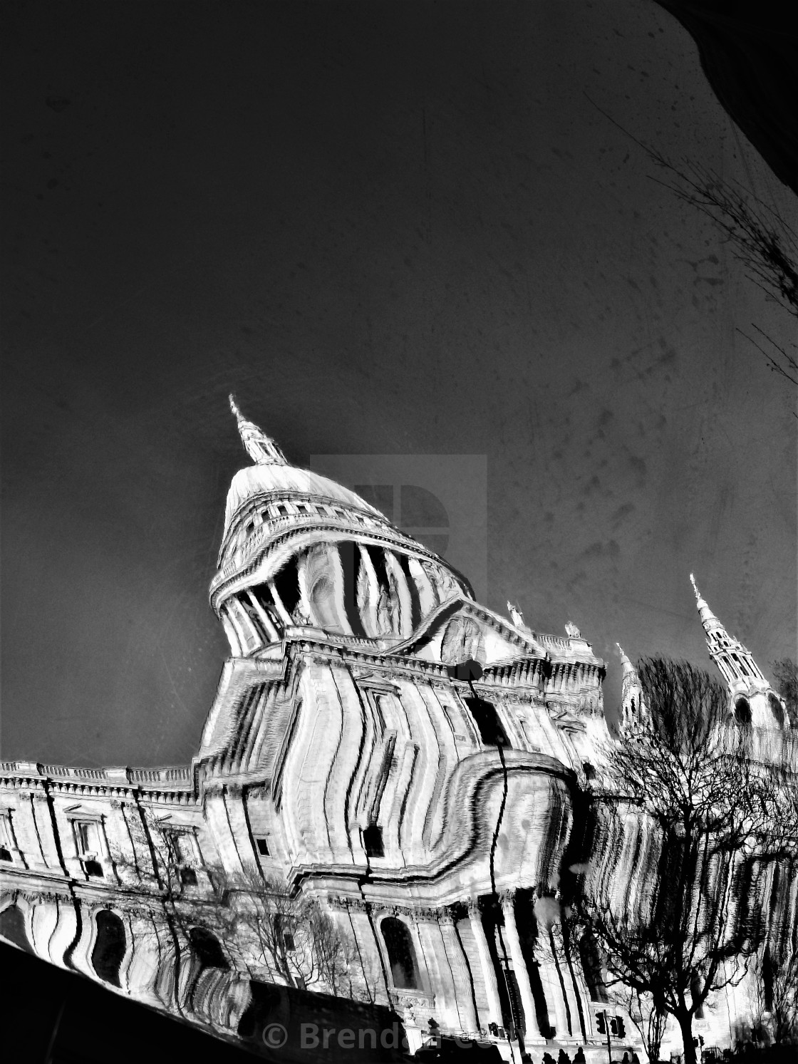 "Reflection of St Pauls Cathedral" stock image