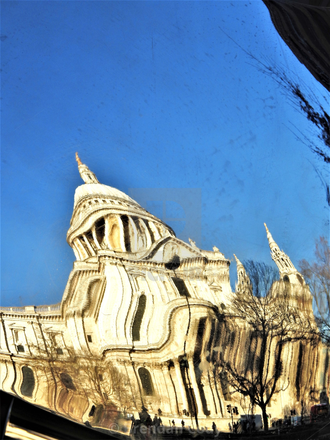 "Reflection of St Pauls Cathedral" stock image