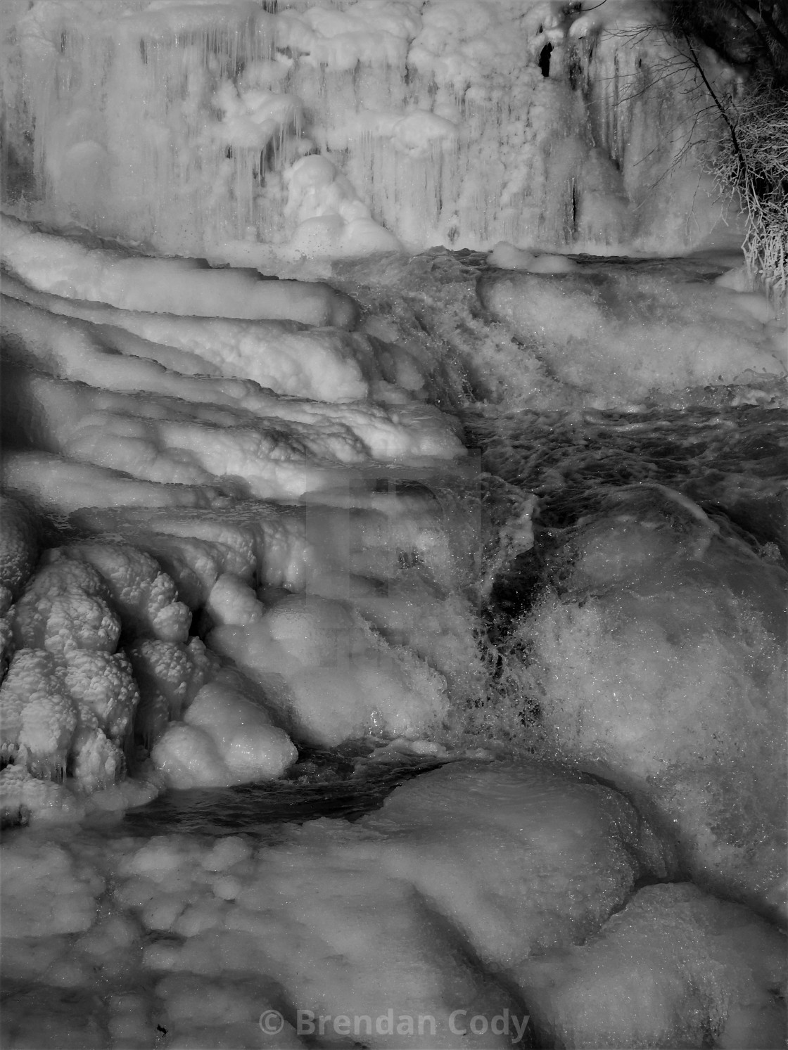 "The Frozen Waterfall" by Brendan Cody - $15.31 "The Frozen Waterfall" stock image