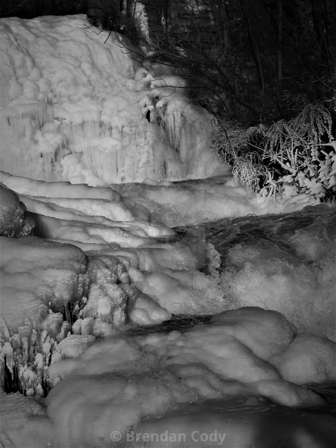 "The Frozen Waterfall" stock image