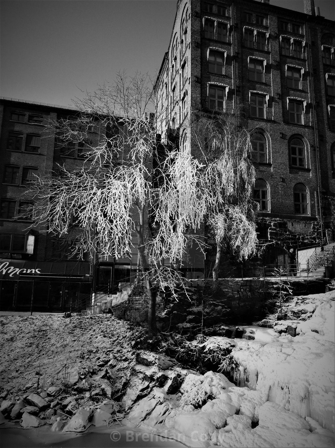 "The Frozen Waterfall" stock image