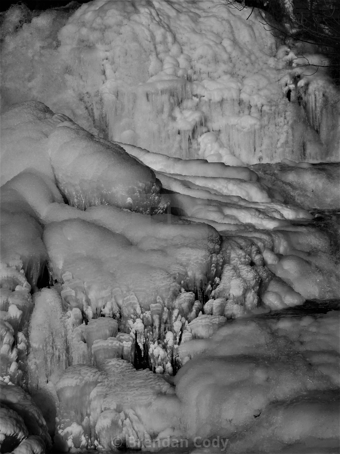 "The Frozen Waterfall" stock image